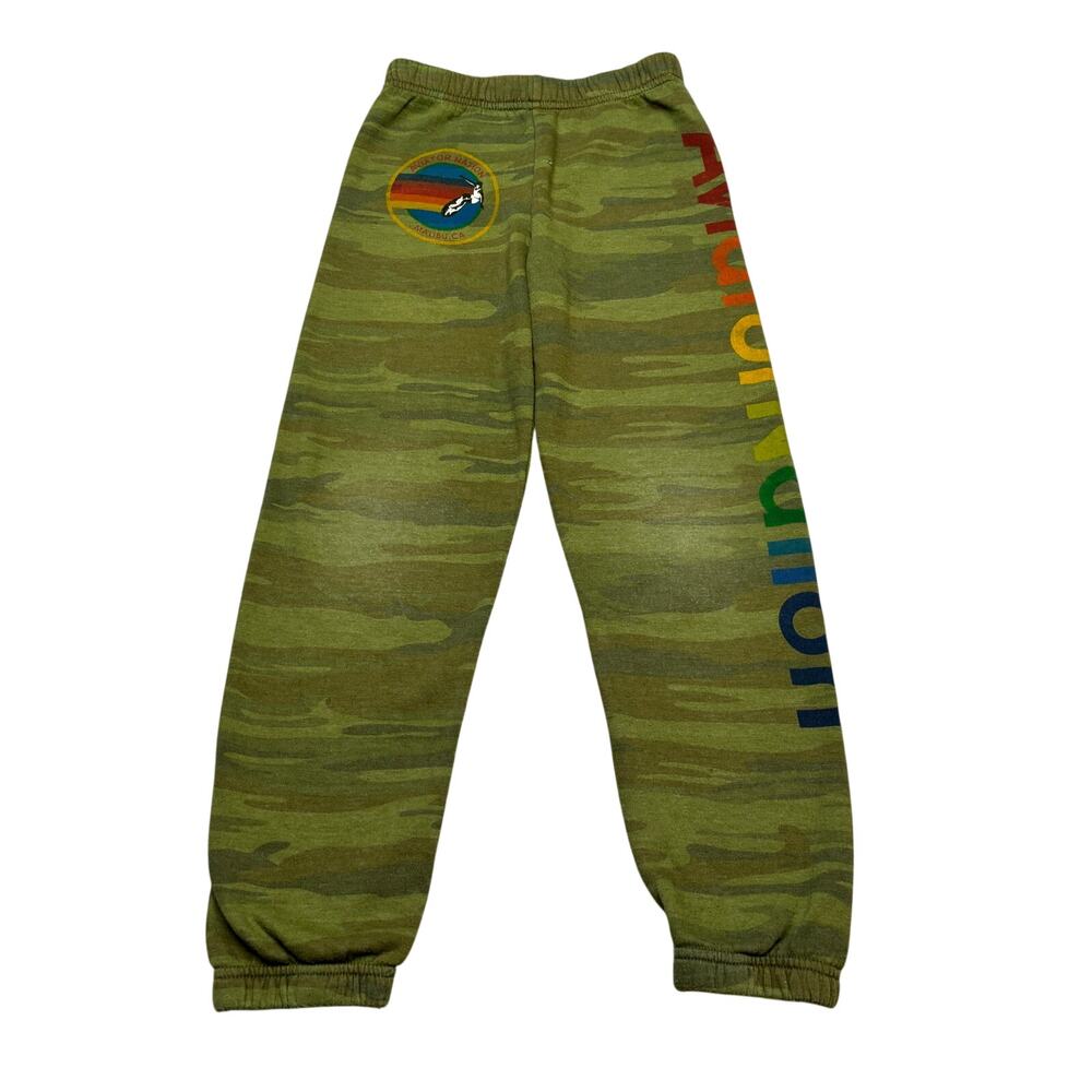 Aviator Nation Malibu CA Camo Sweatpants Joggers Youth 8 Loungewear